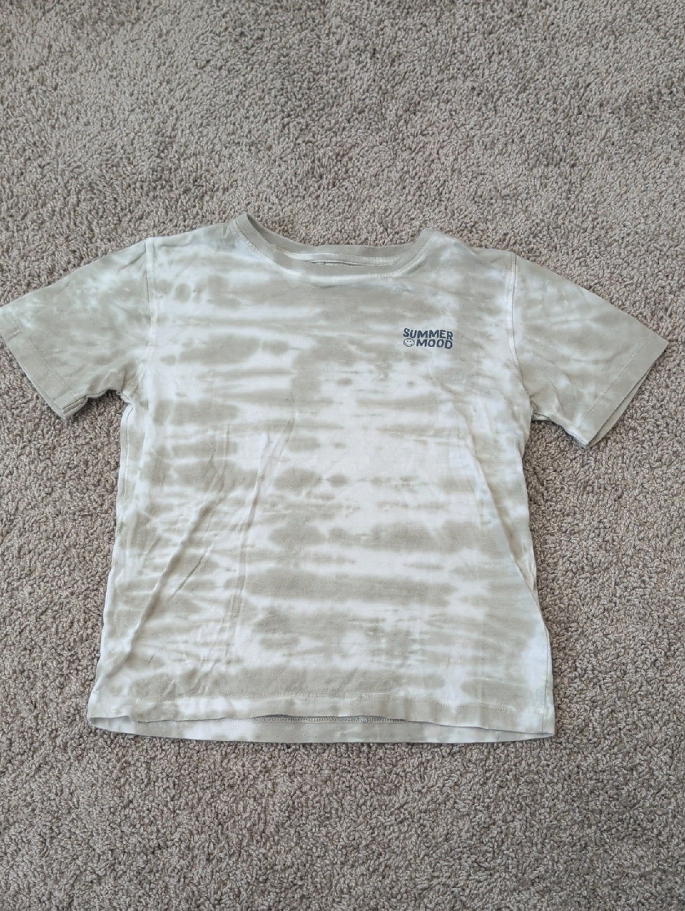 Boys T-shirt Size 5T-6T Summer Mood Tie-Dye In Beige